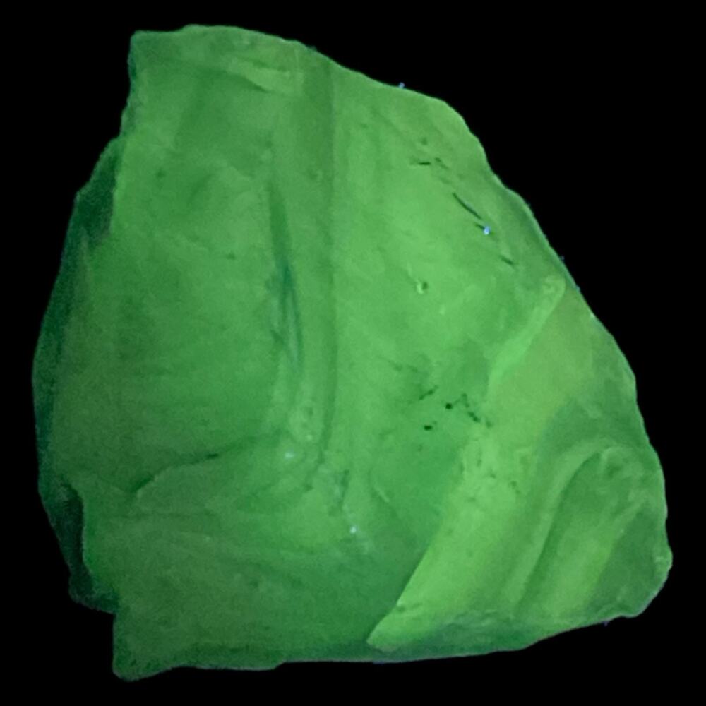 Emeraldβ Green Translucent Art Glass Cullet Glowing Manganese Slag Glass #5GX117